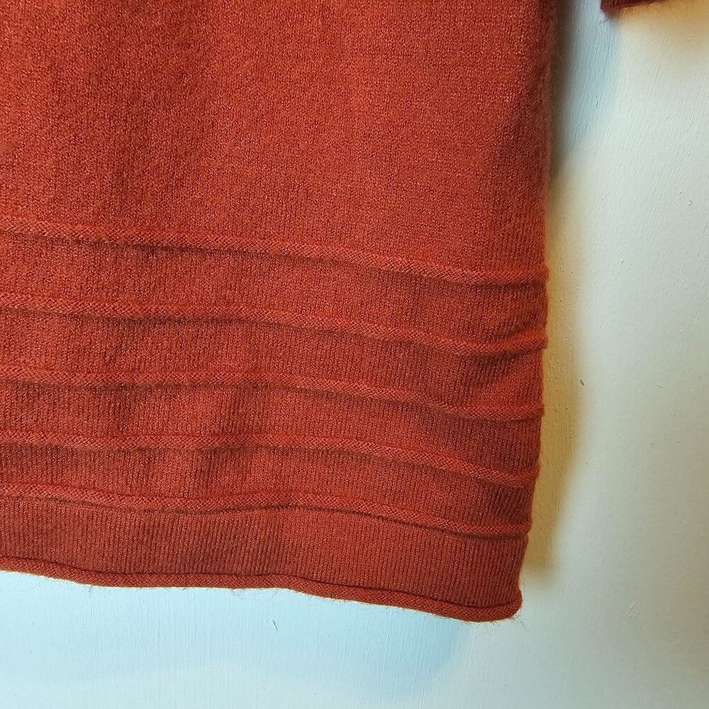 Soft Surroundings Autumn Orange Long Waisted Soft Knit Cardigan, Sz L - Picture 4 of 7